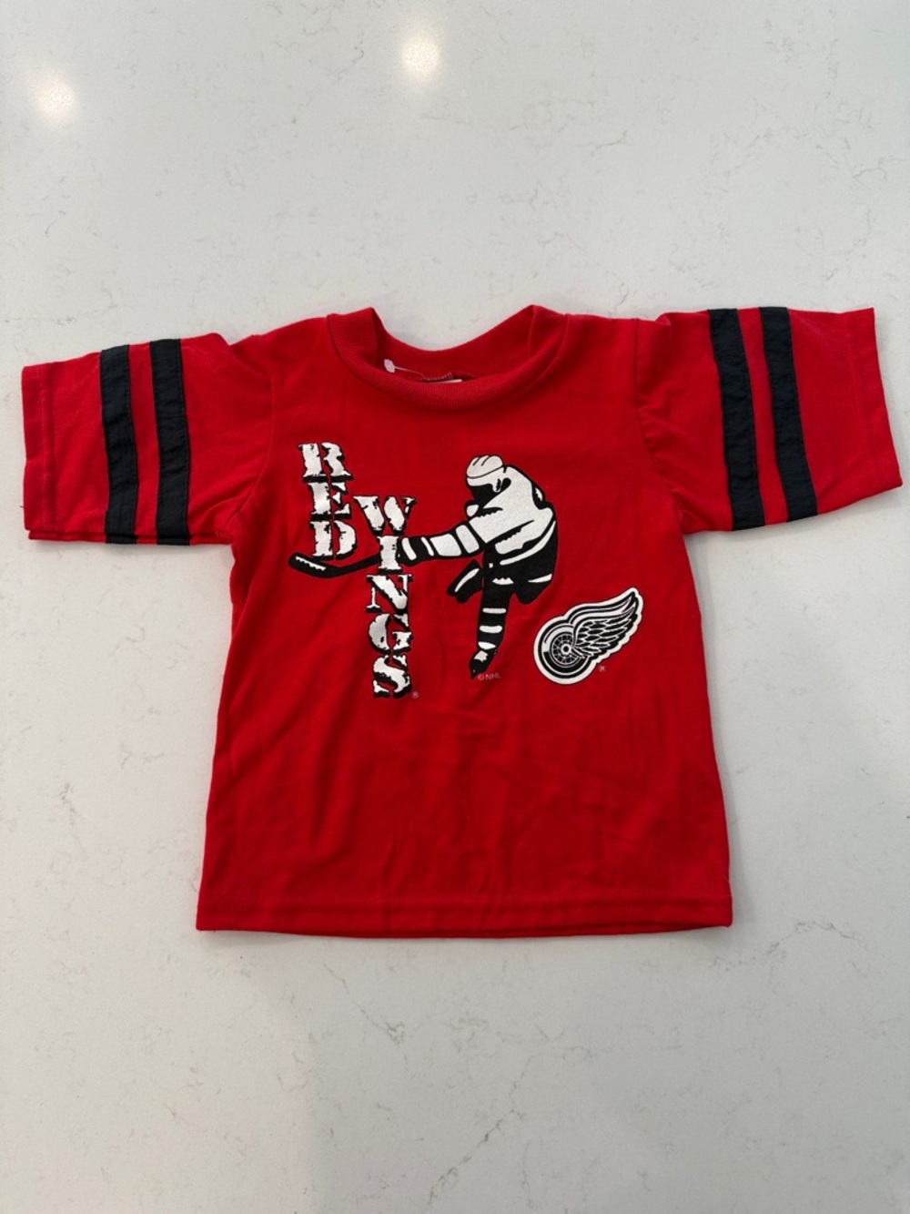 Vintage Detroit Red Wings T-Shirt NWT Made in USA Size 2T NHL Deadstock